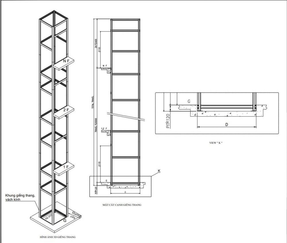 Thang máy mini không hố pit