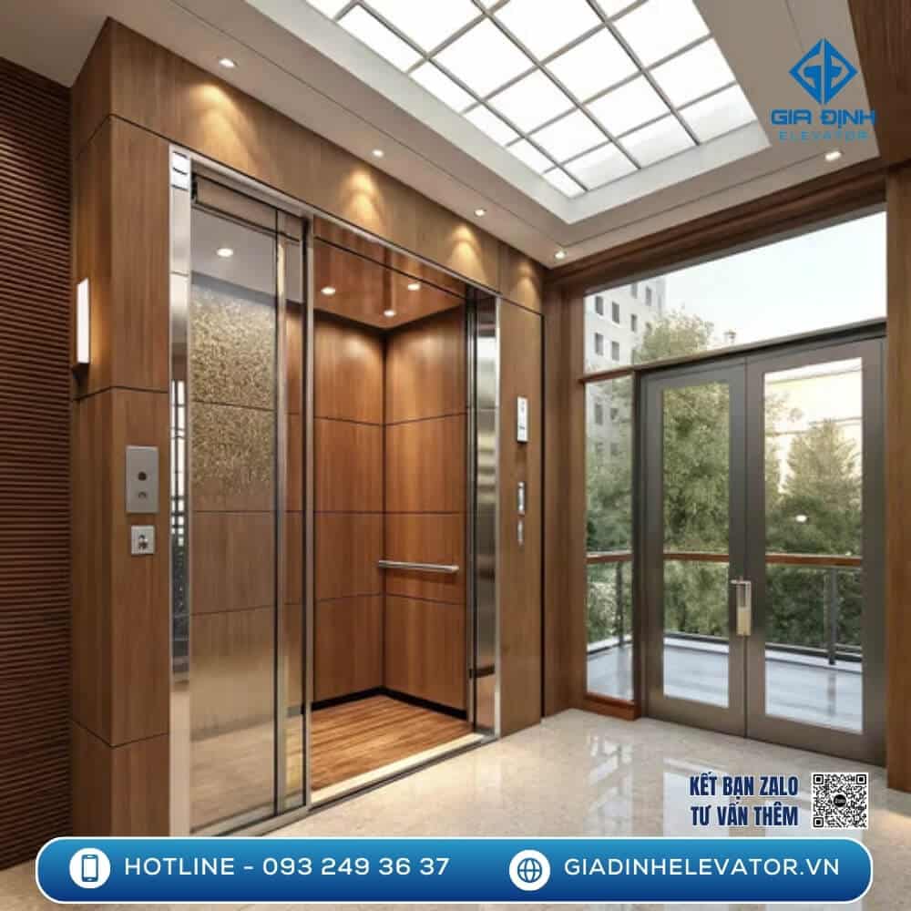 Thang máy Fuji với thiết kế đơn giản, tông màu trung tính, phù hợp cho các căn hộ hiện đại. Công nghệ tiết kiệm điện, vận hành êm ái.
