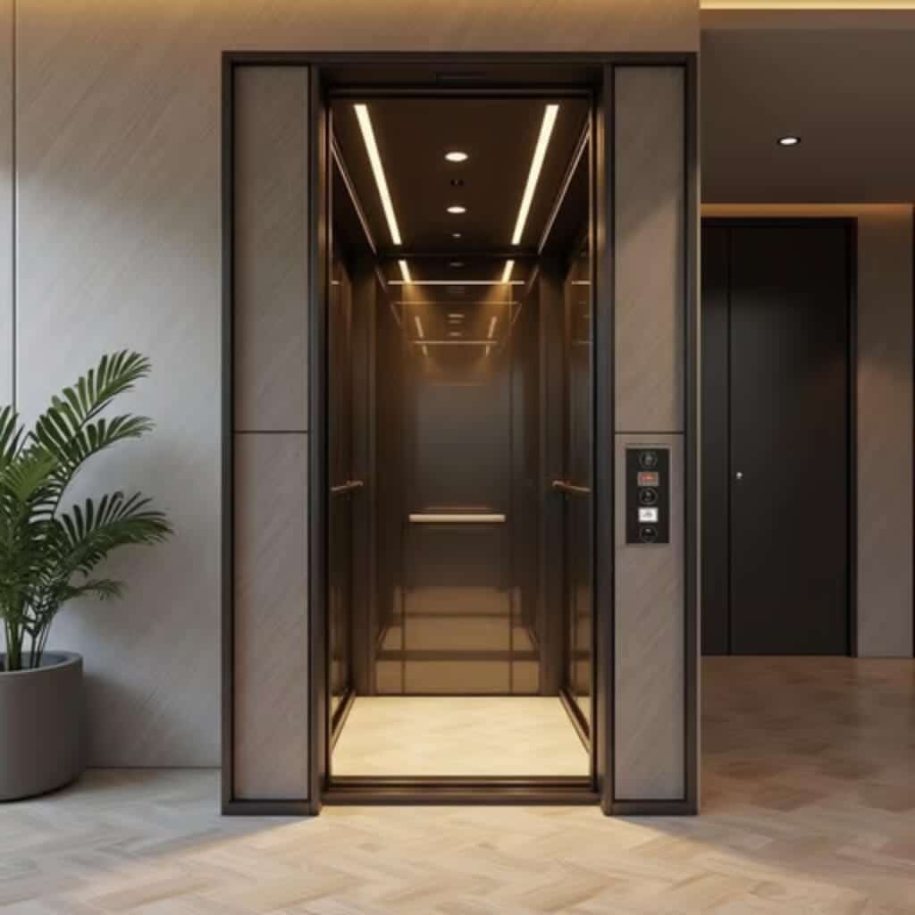 Thiết kế cửa kính kết hợp hợp kim đen nhám, mang phong cách tối giản và sang trọng, lý tưởng cho nhà phố, căn hộ cao cấp.