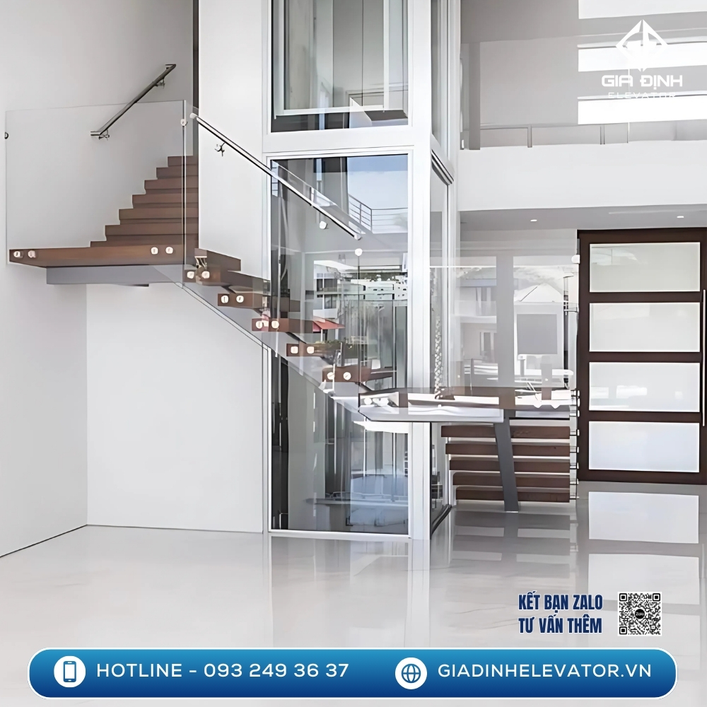 Báo giá thang máy gia đình 4 tầng trọn gói, chi tiết A-Z