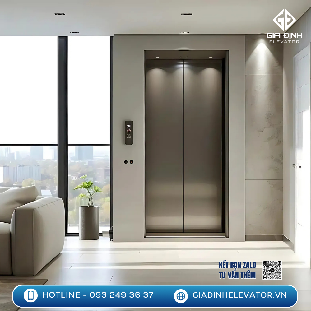 Diện tích tối thiểu để lắp đặt thang máy gia đình là bao nhiêu