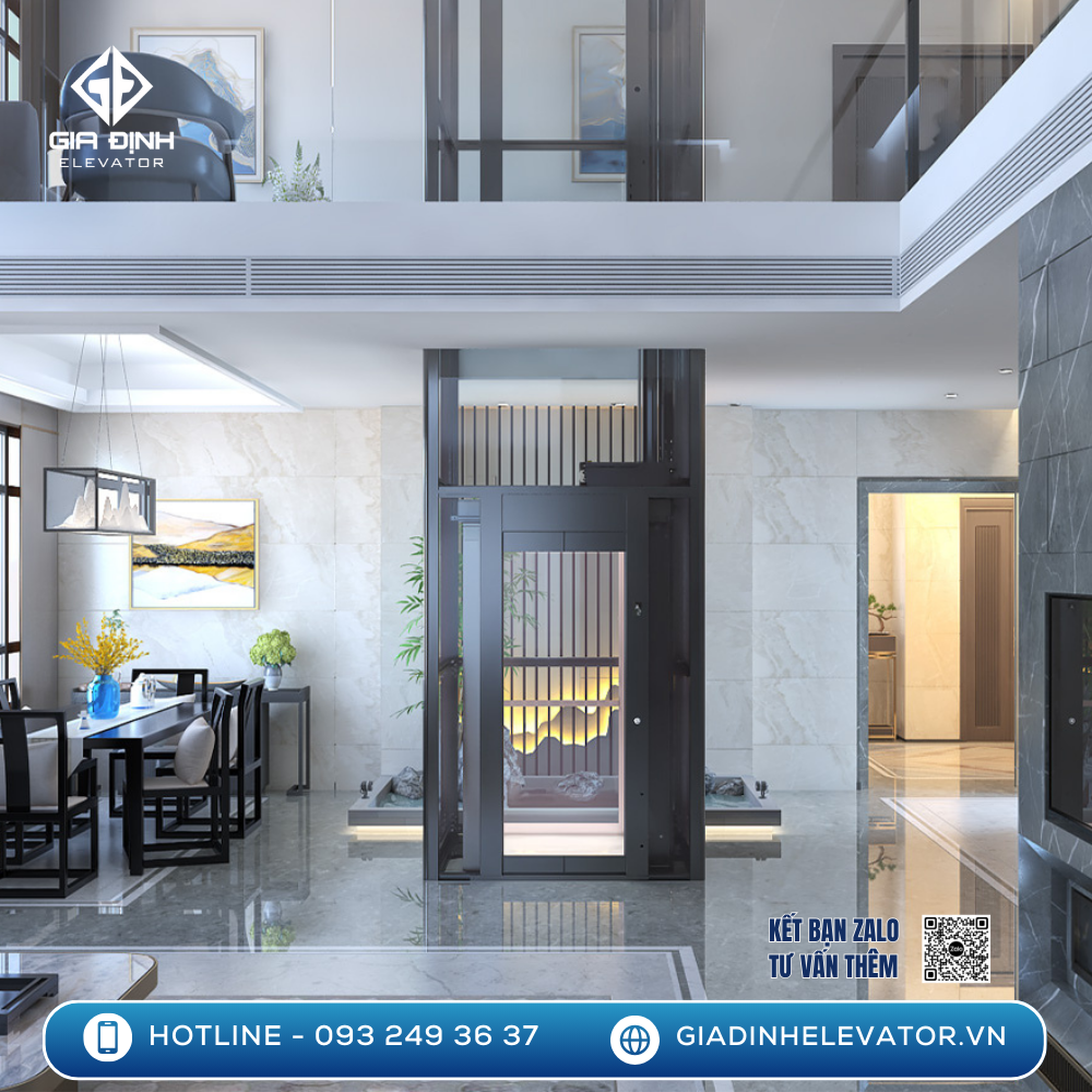 Diện tích tối thiểu để lắp đặt thang máy gia đình là bao nhiêu