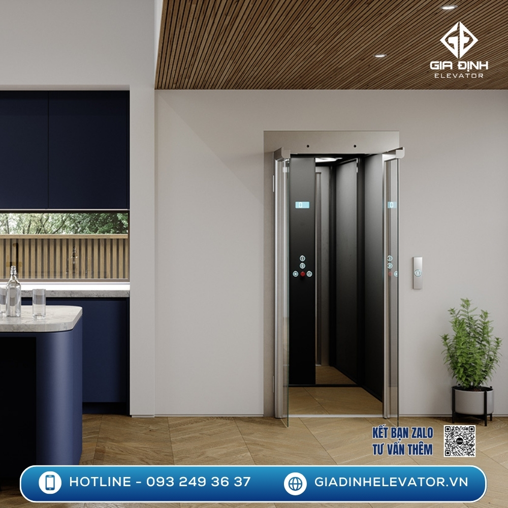 Thang máy gia đình kích thước bao nhiêu?